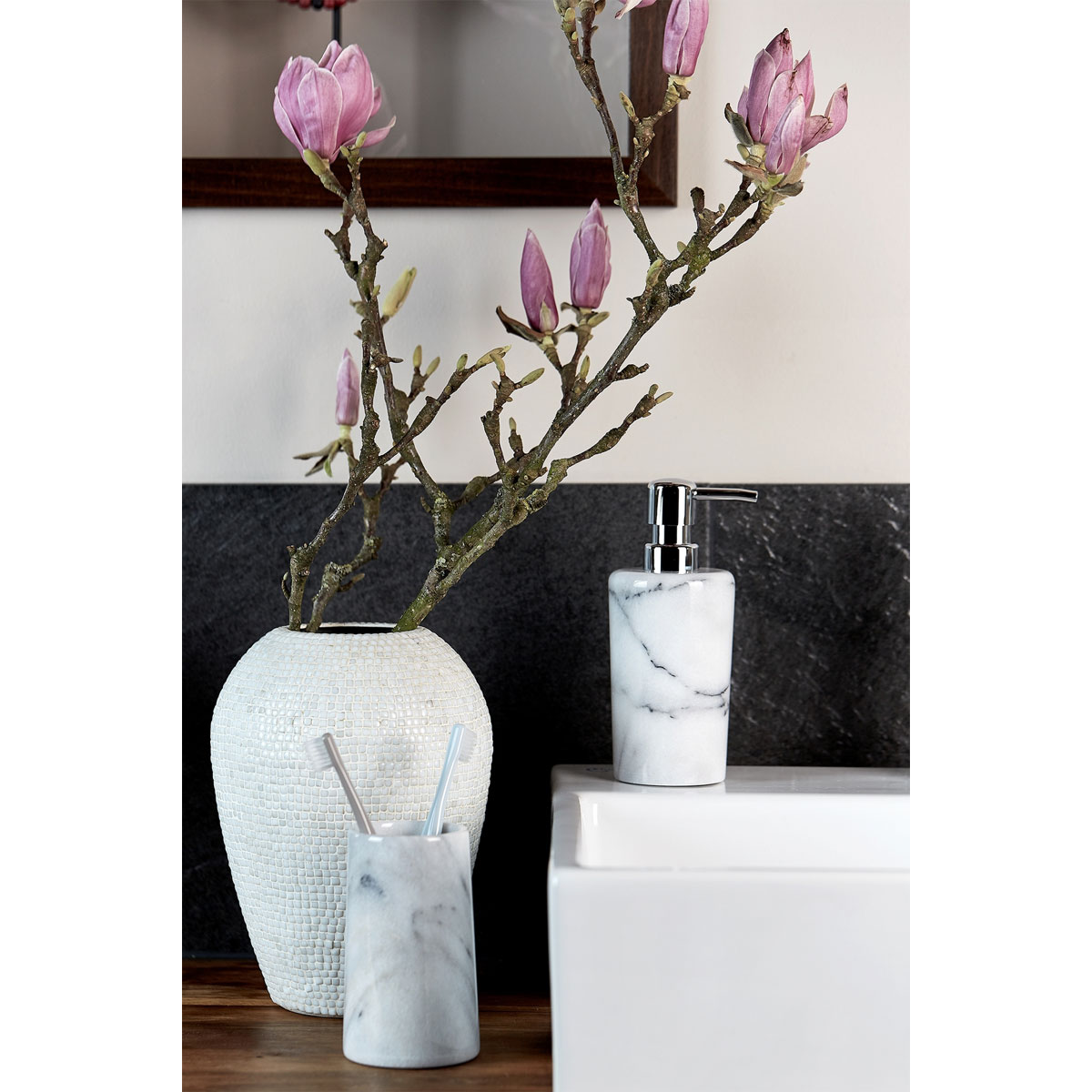 Wenko  Zahnputzbecher Onyx Marmor Bild 4