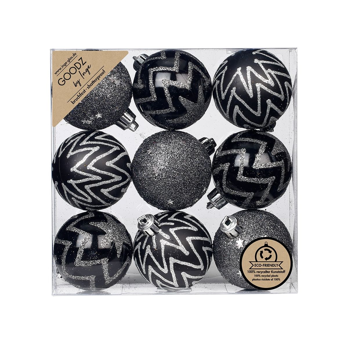 Kugelset 6cm Shella Black