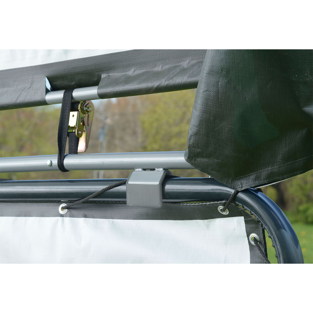 ShelterLogic Weidezelt Seitenverkleidung ohne Stahlgestell 370x150cm Grün Bild 5