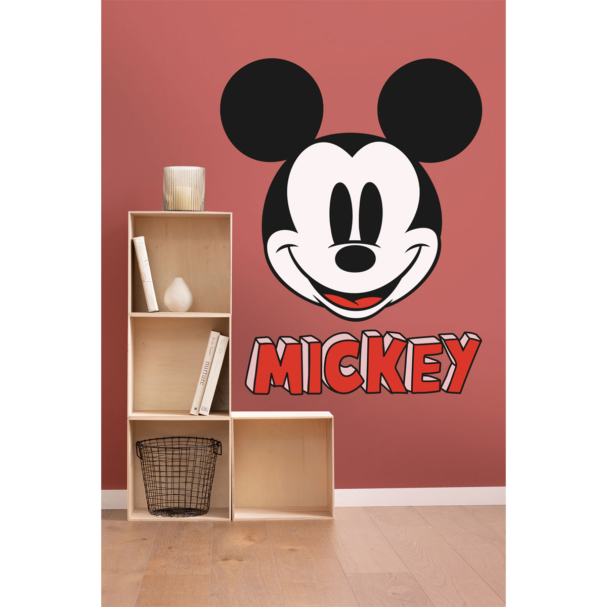 Komar  Selbstklebende Vlies Wandtattoo Mickey Smile XXL 127x200 cm