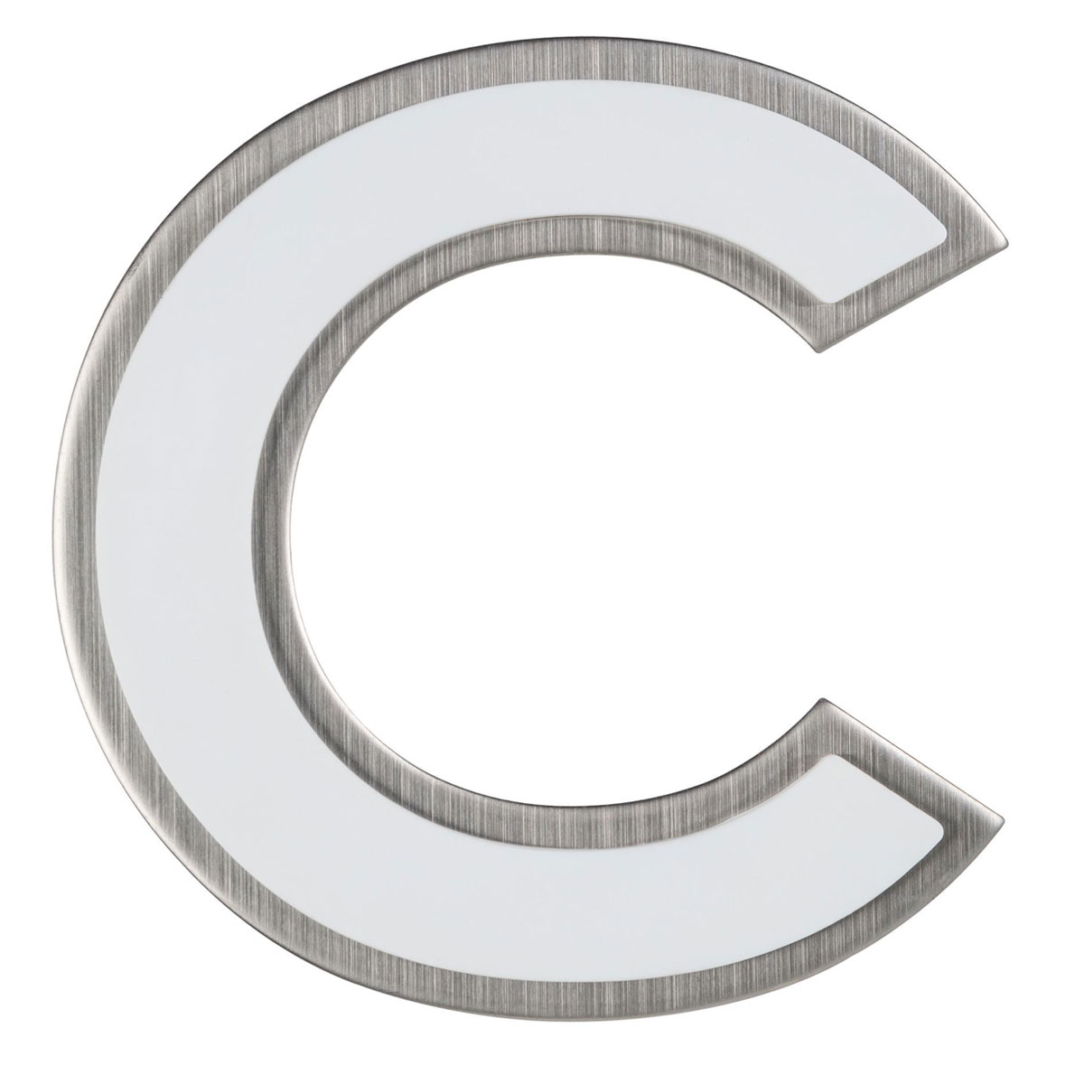 Alpertec Hausnummer c nachtleuchtend Edelstahl satiniert