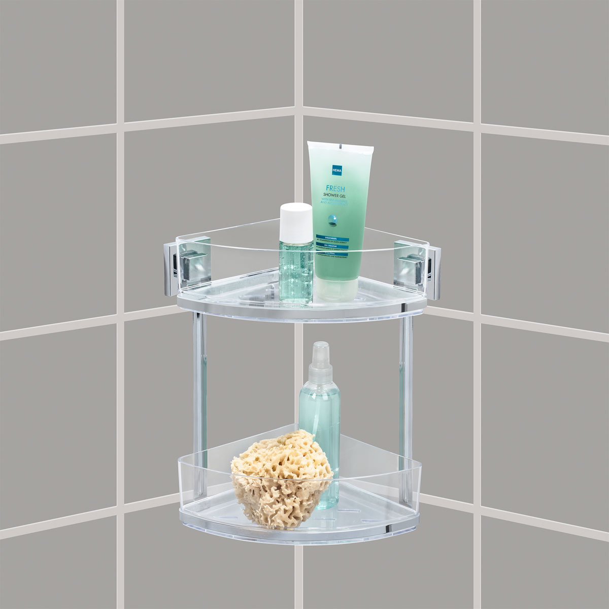 Wenko Vacuum-Loc Eckregal Quadro 2 Etagen Bild 7