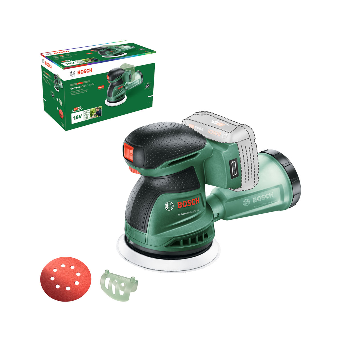 Bosch Akku-Exzenterschleifer Universal Orbit 18V-20 solo Bild 1
