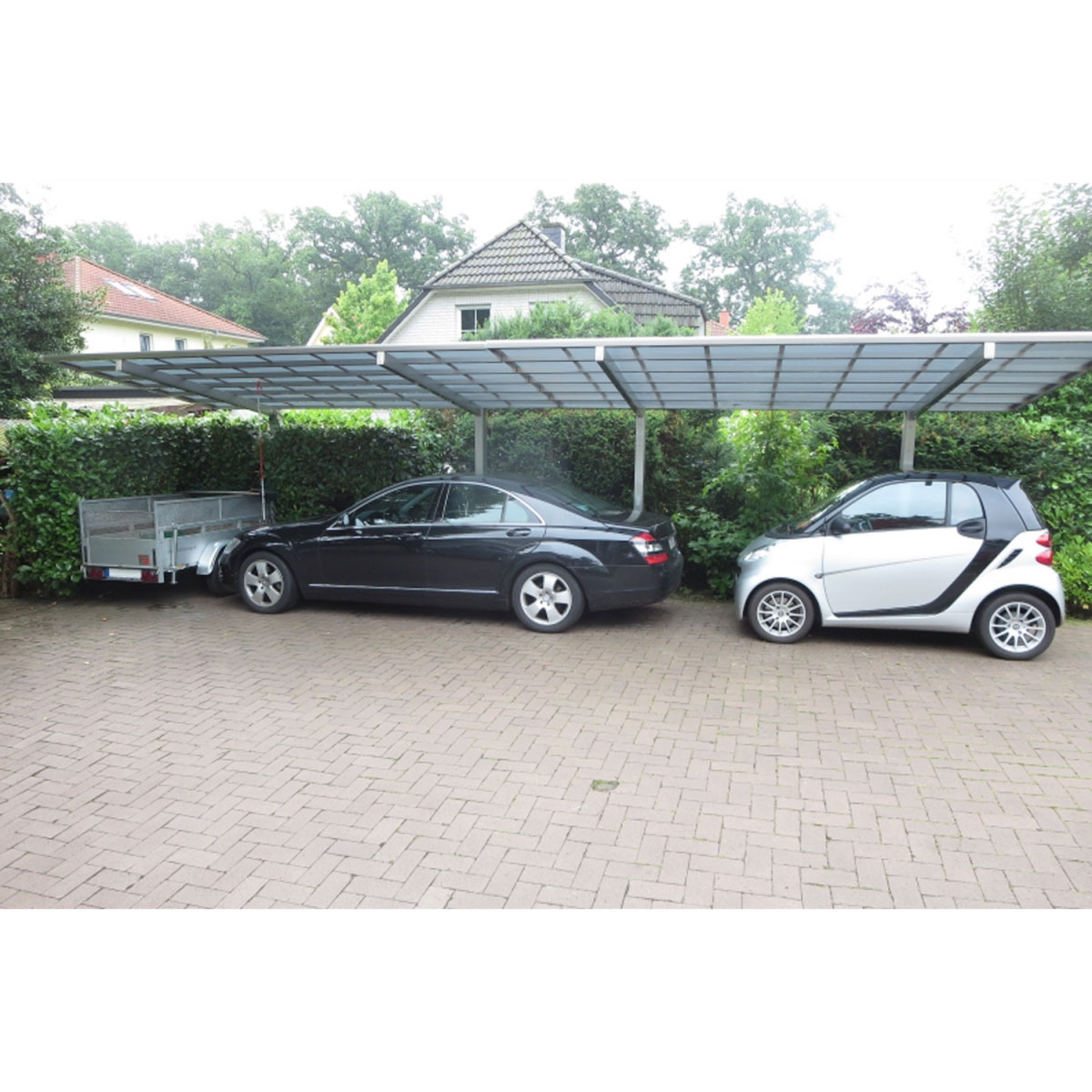 Ximax Carport Alu Linea 80 Tandem Edelstahl-Look Bild 5