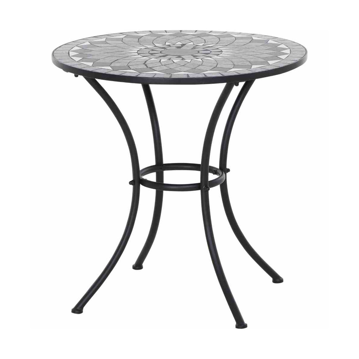 Siena Garden Bistrotisch Como 60 x 71 cm Gestell Stahl schwarz Bild 1