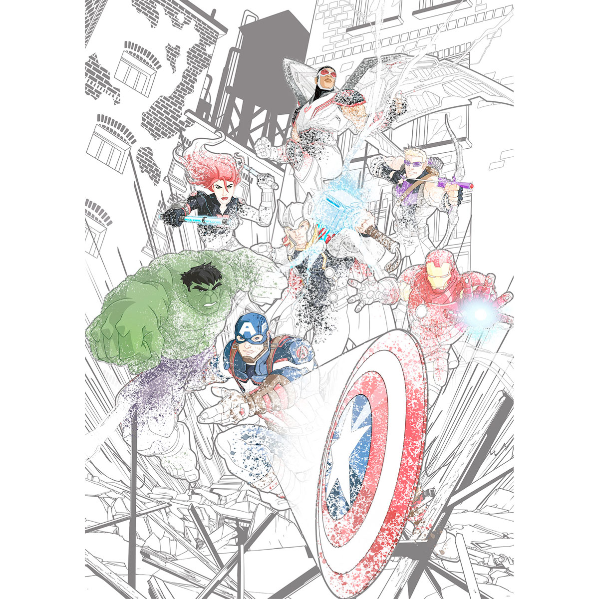 Komar  Vlies Fototapete Avengers Attack 200x280 cm Bild 2