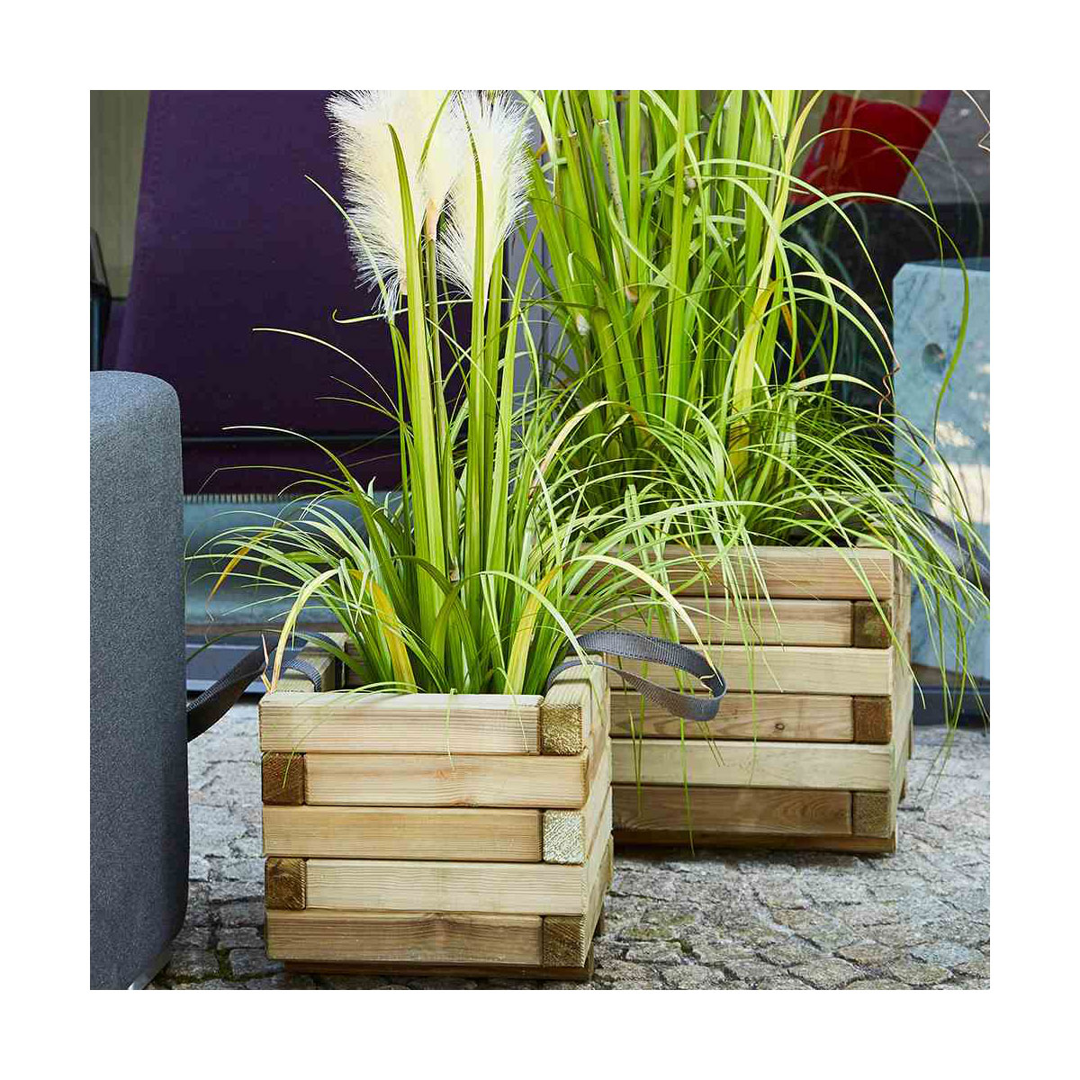 Siena Garden Pflanzkübel Taunus 60 x 60 x 43 cm Kiefernholz Bild 3