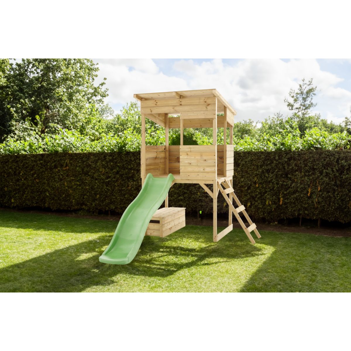 Westmann Spielhaus Wildnis inkl. Rutsche 241x167x205 cm Bild 2