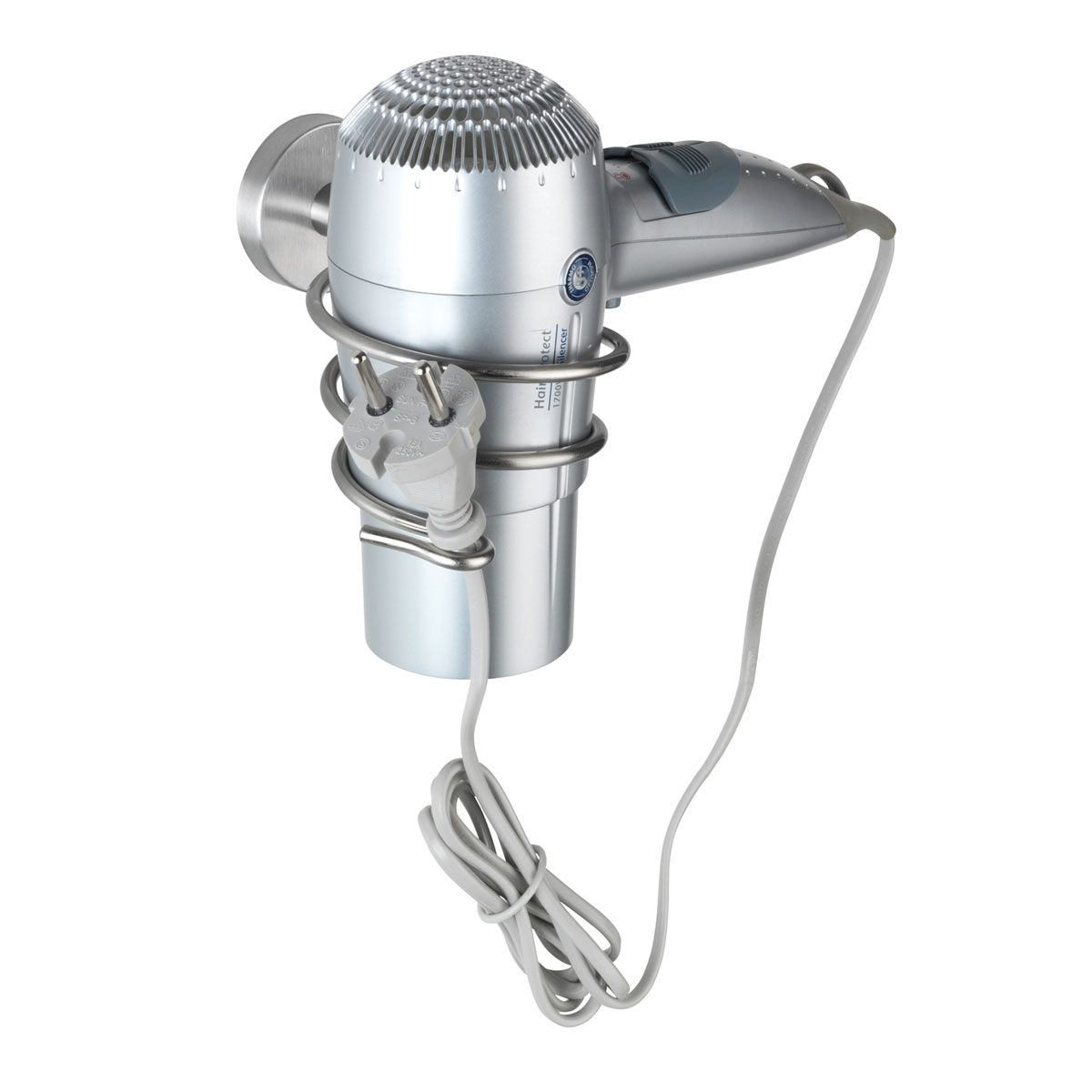 Wenko Haartrocknerhalter Bosio Matt Edelstahl Bild 1