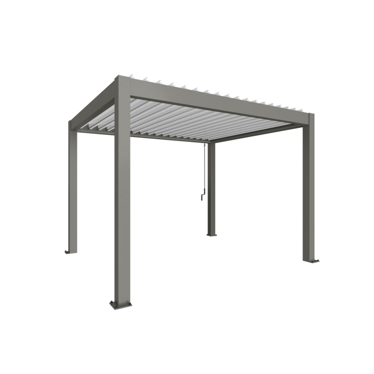Biohort Pergola 367,5 x 312 x 264 cm quarzgrau/weiss