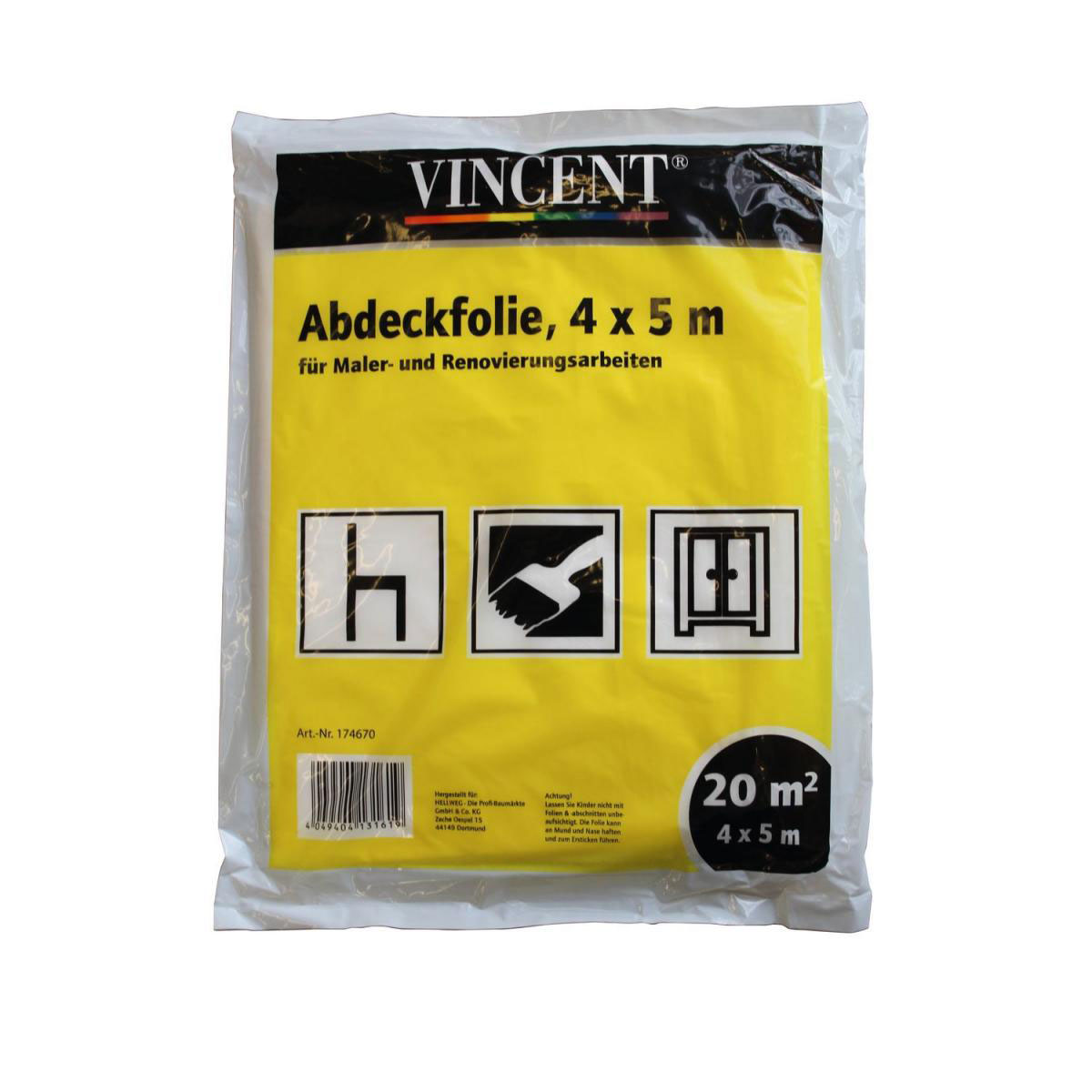 Vincent Abdeckfolie 5 x 4 m 20 m²