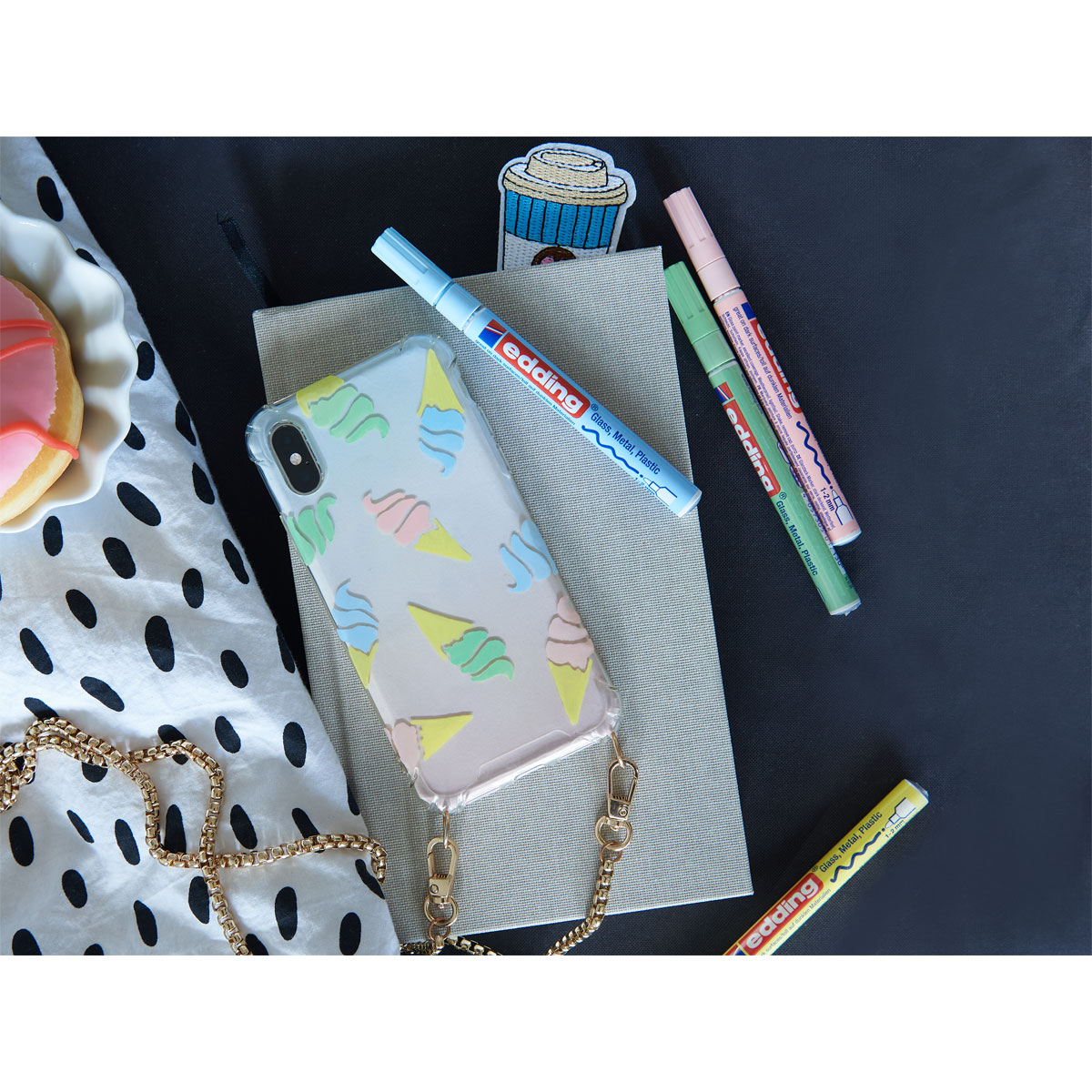 Edding  Lackmarker Lackstift e-751/1 2er Set gold silber Bild 3