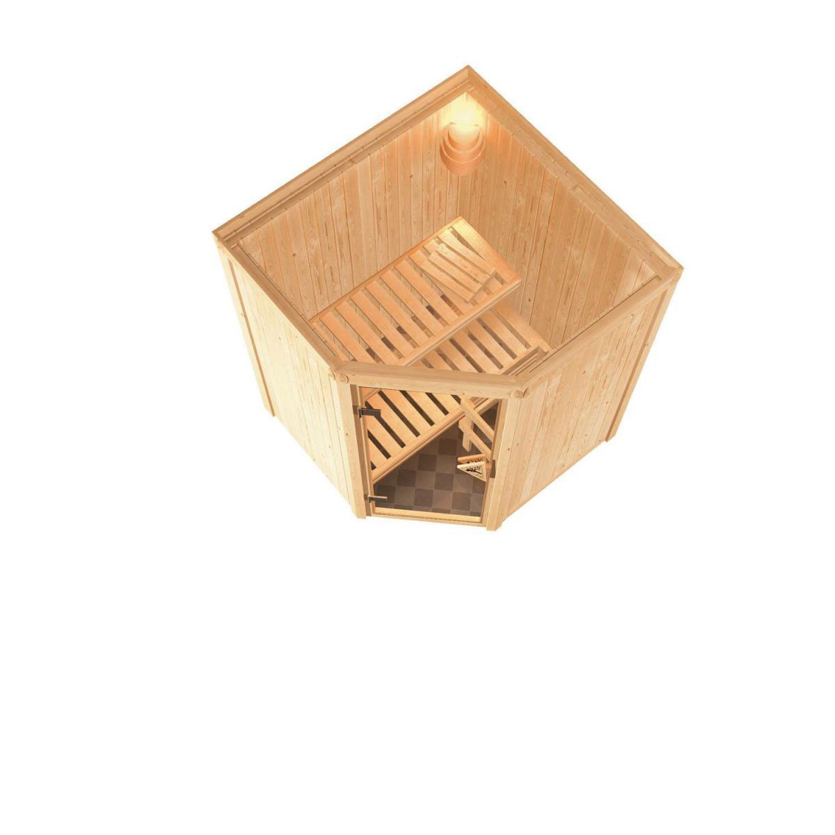 Karibu Systemsauna Larin 68 mm ohne Ofen ohne Kranz Bild 4