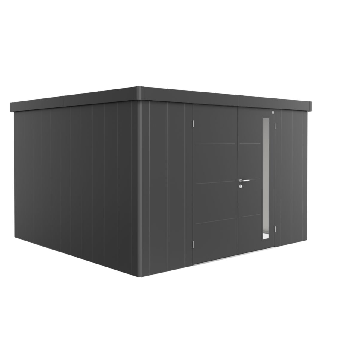 Biohort Gerätehaus Neo 4D Doppeltüre dunkelgrau-metallic