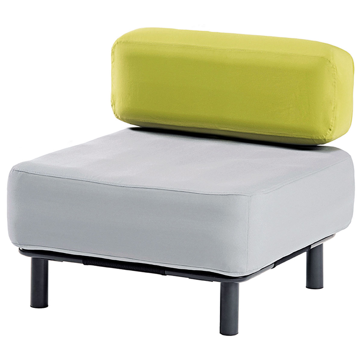 ONE BAR Mobiles Mittelmodul hellgrau/grün aufblasbar