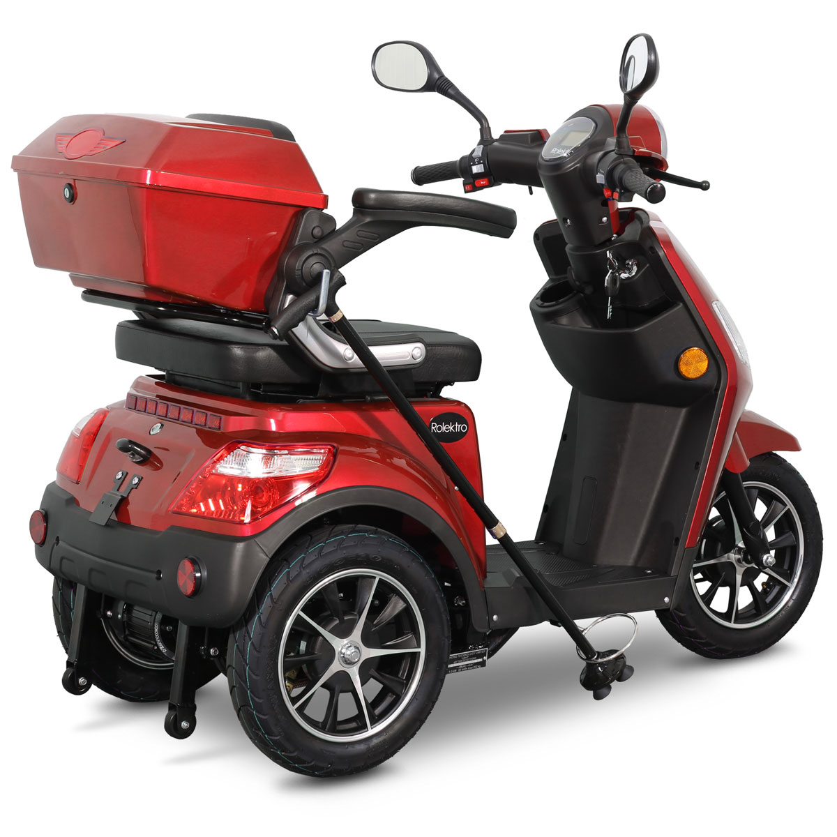 Rolektro E-Trike 15 V.2 Rot 60V-20Ah Bleigel Akkus 1000W Elektroroller Seniorenmobil Bild 5