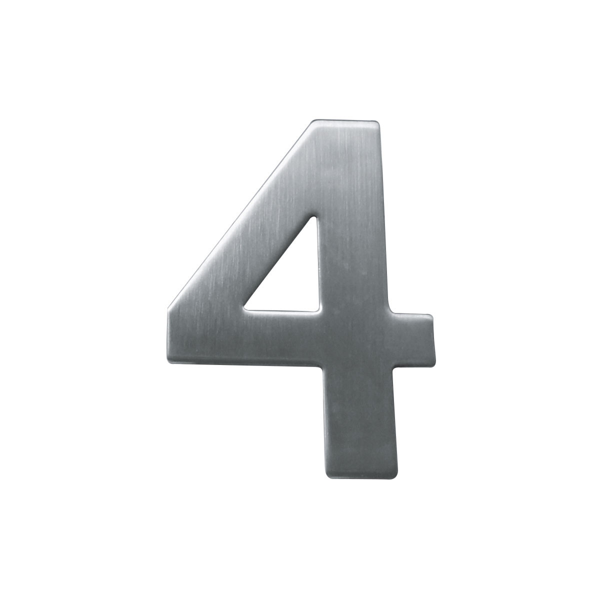 Alpertec Edelstahl-Hausnummer 4 satiniert