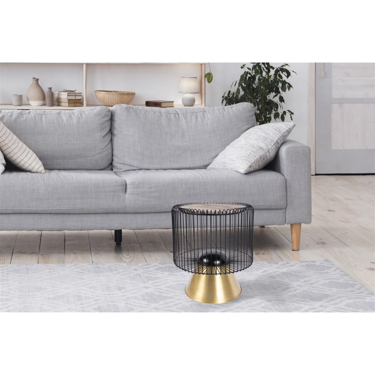 Beistelltisch Malibu 125 braun schwarz gold Bild 2