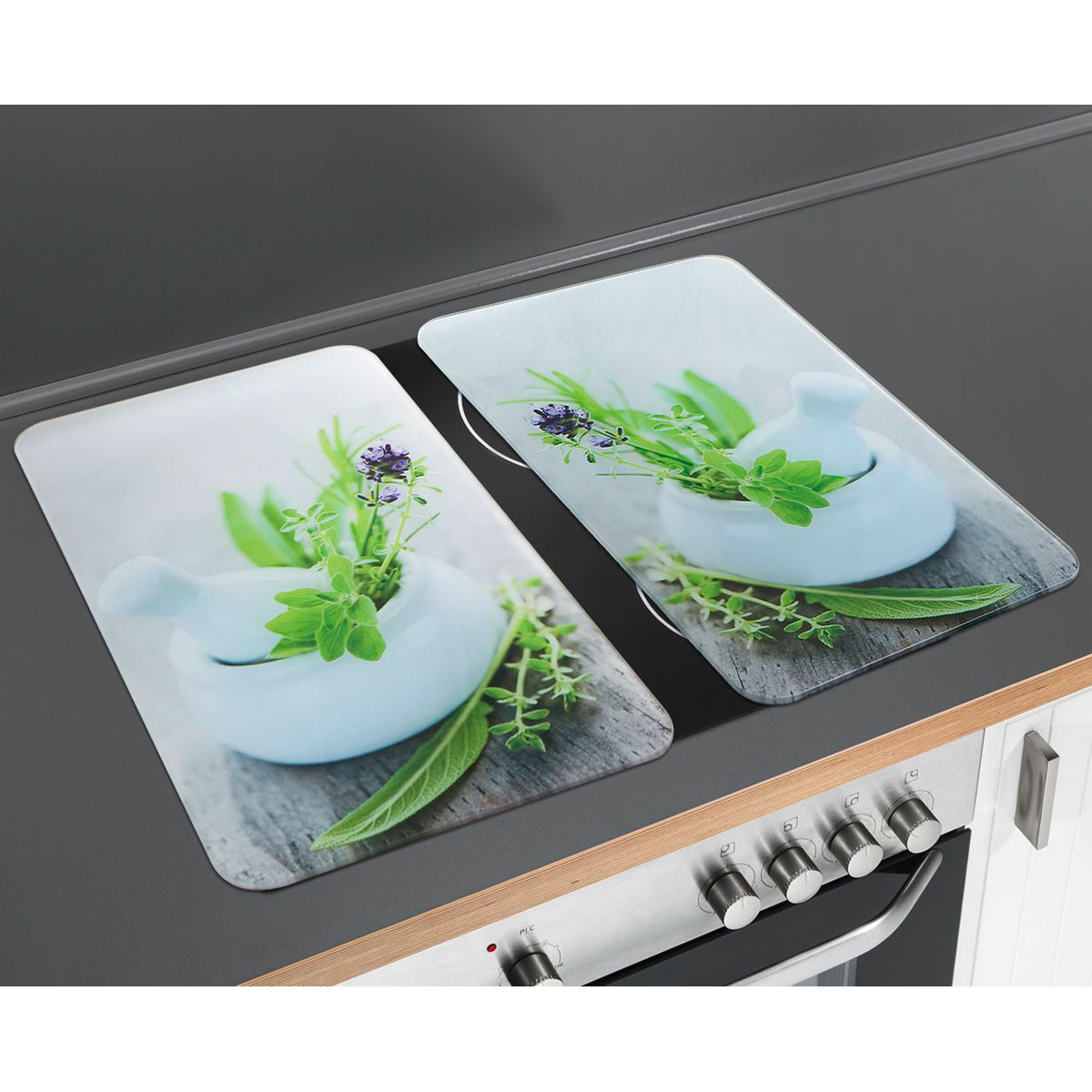 Wenko Herdabdeckplatte Kräutergarten 2er Set Bild 6