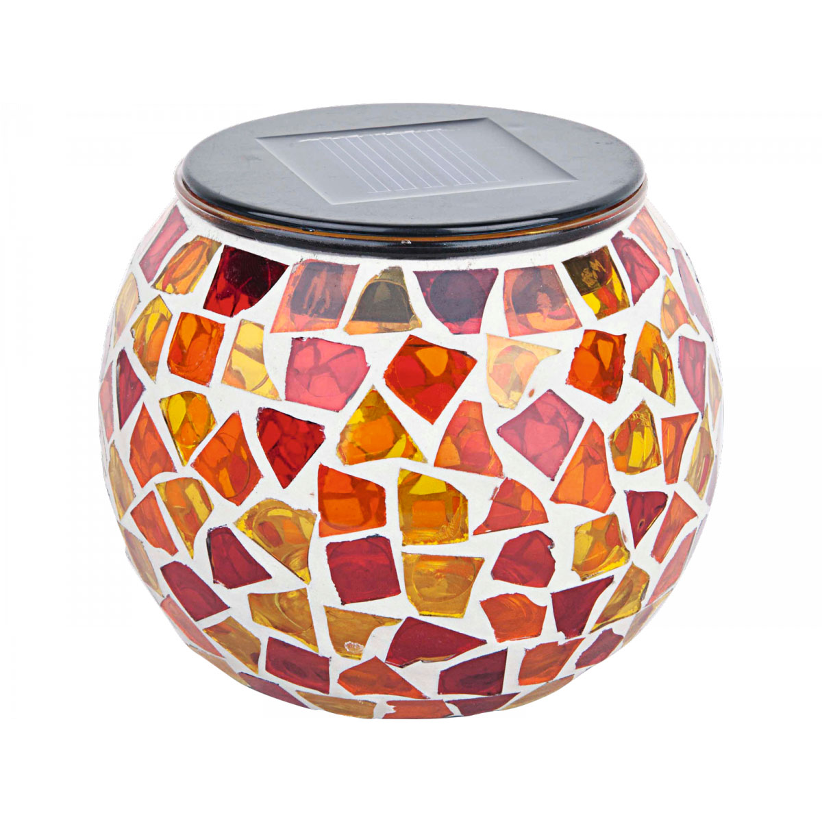 Flector Garten LED-Solar-Tischleuchten Mosaik orange