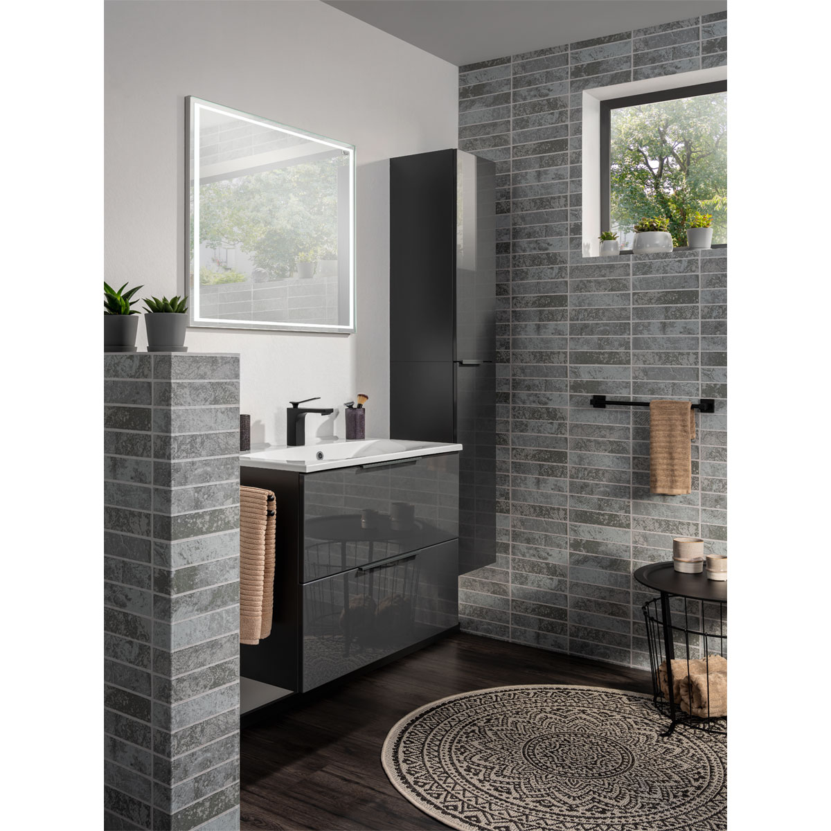 Fackelmann  Waschtischunterschrank LUNA 800 x 602 x 488 mm anthrazit Bild 10