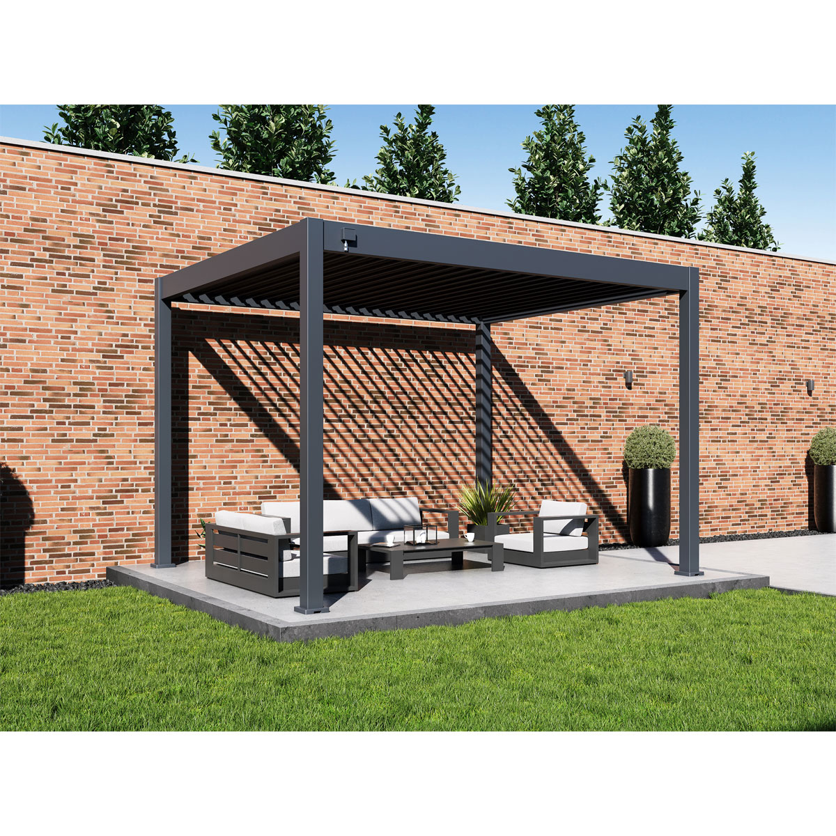Paragon Outdoor Outdoor Pergola Grand Tuscan 1012 310x370x256cm Anthrazit Bild 3