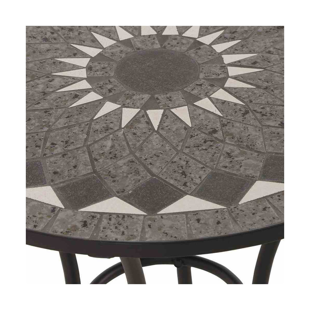 Siena Garden Bistrotisch Como 70 x 71 cm schwarz Bild 3