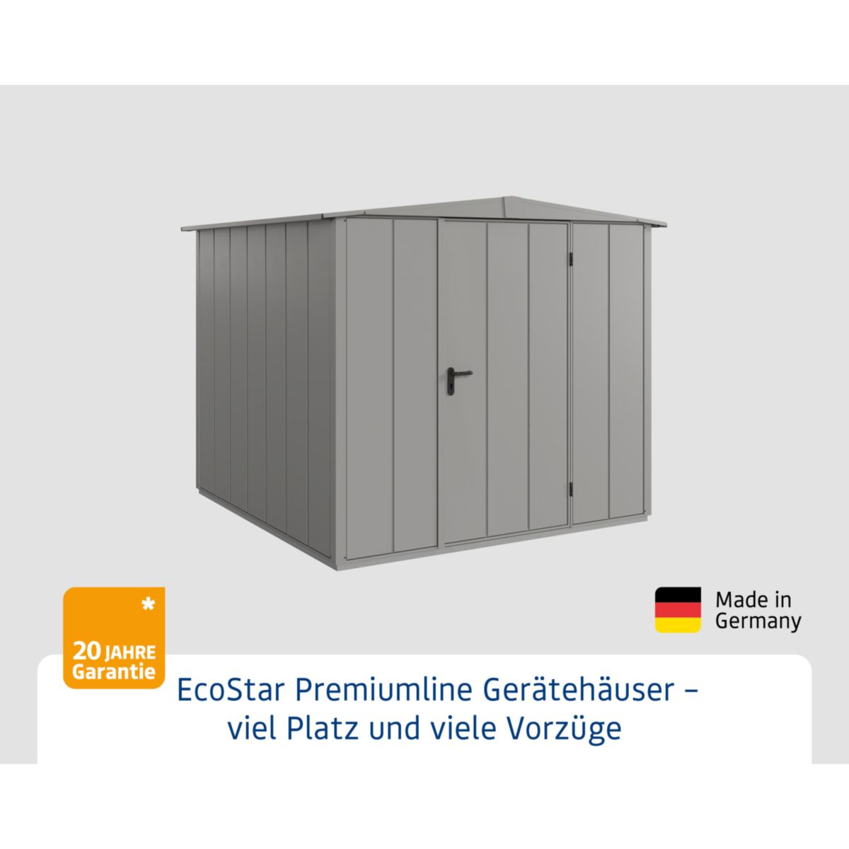 EcoStar  Gerätehaus Elegant-STyp 2RAL9007 1 flg Bild 2