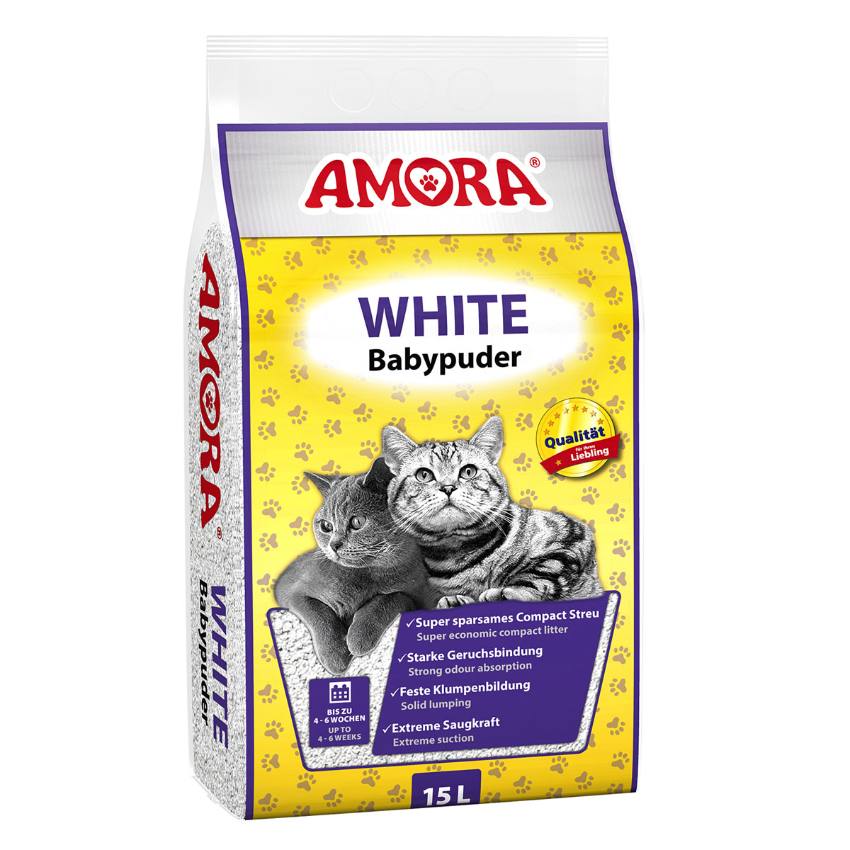 Katzenstreu White Babypuder 15 L