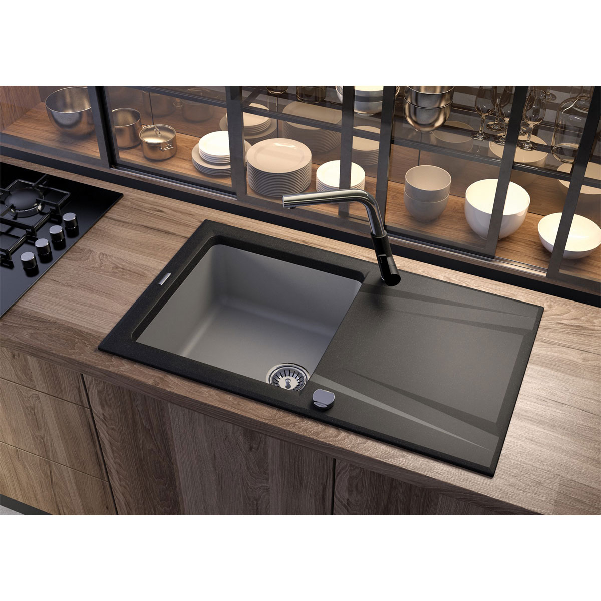 deante  Spültischarmatur SILIA chrom/ schwarz Bild 2