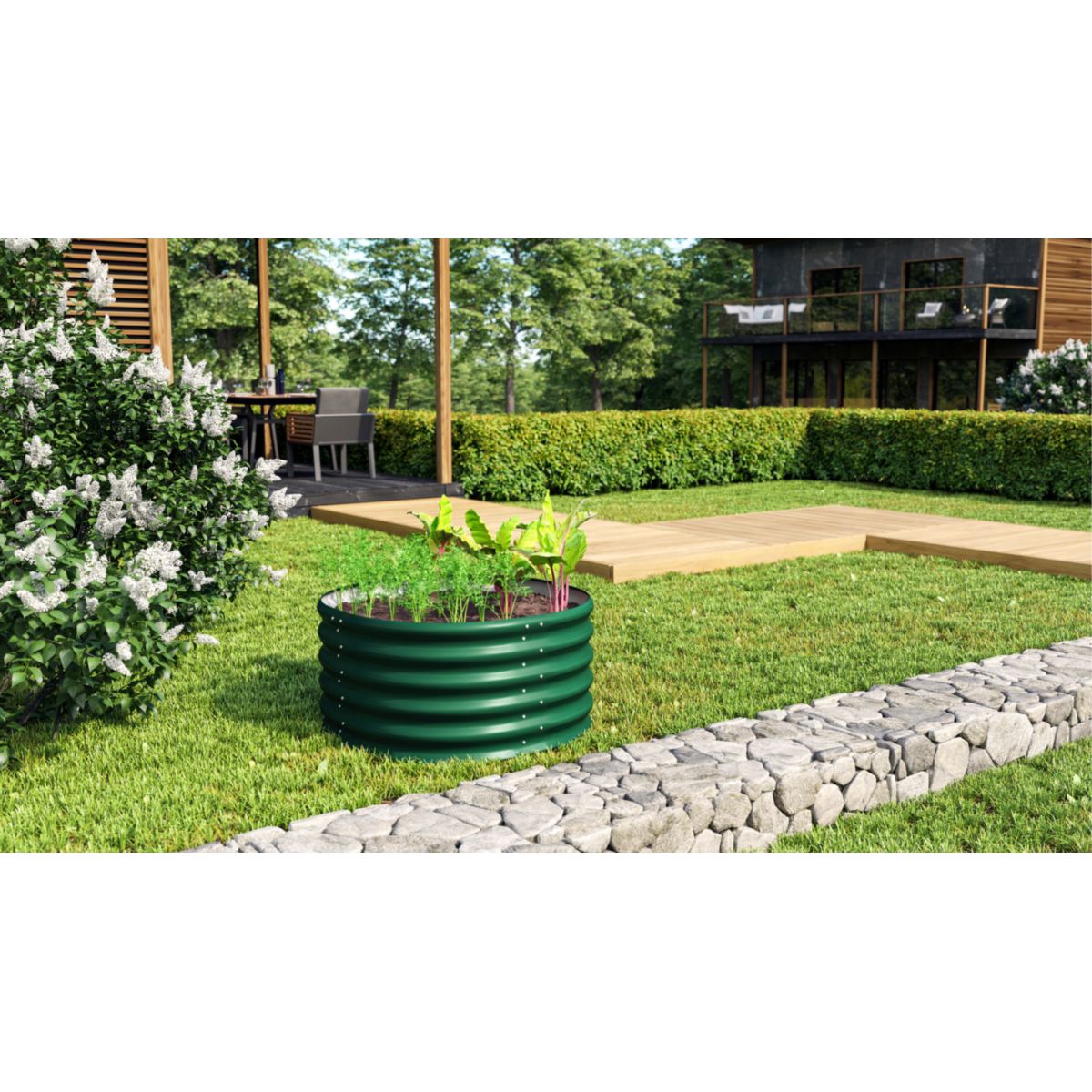 Vitavia Hochbeet „Terra“, rund, seegras