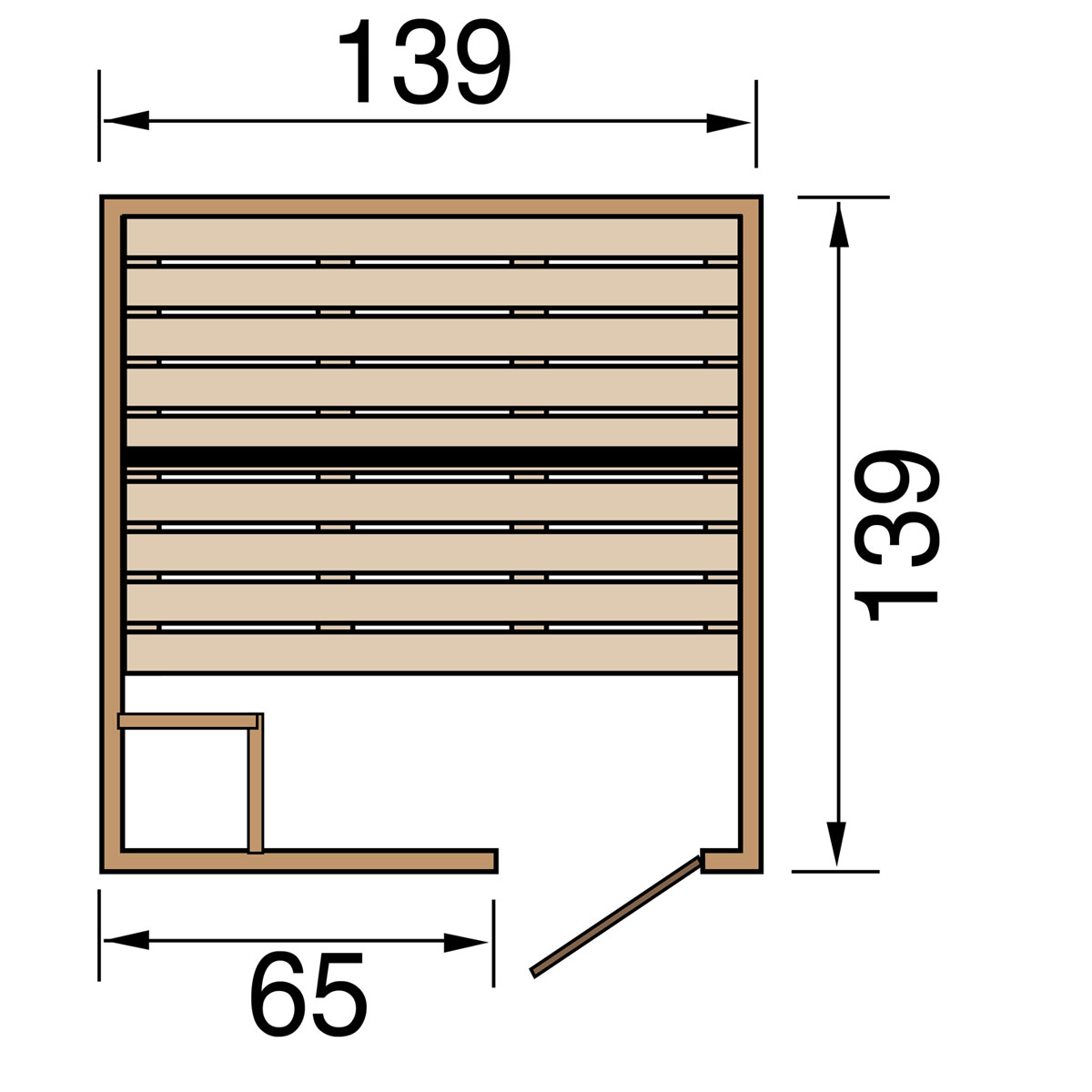 Weka Massivholzsauna „Valida 1“, GT Bild 3