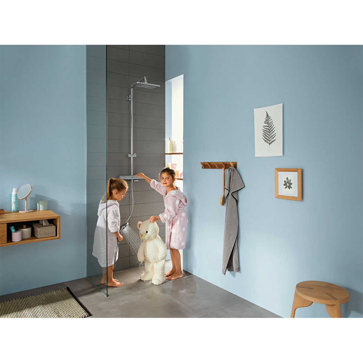 Hansgrohe  Duschsystem 280 Croma E 1 Strahlart mit Thermostat Ecostat E Chrom Bild 2