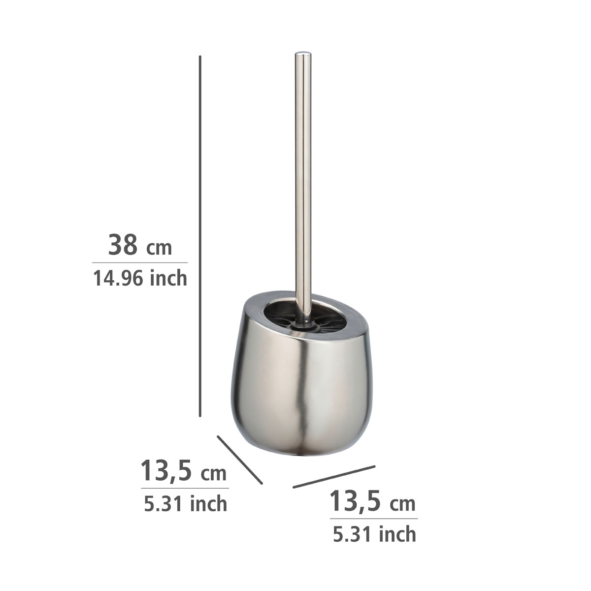 Wenko  WC-Garnitur Badi Chrom matt Keramik WC-Bürstenhalter Bild 4