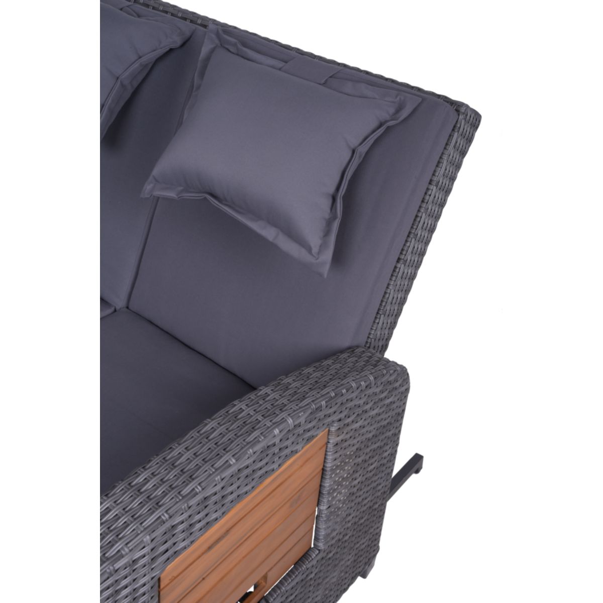 Garden Pleasure Funktionssofa BARI Stahl, Kunststoffgeflecht, Akazie Bild 12