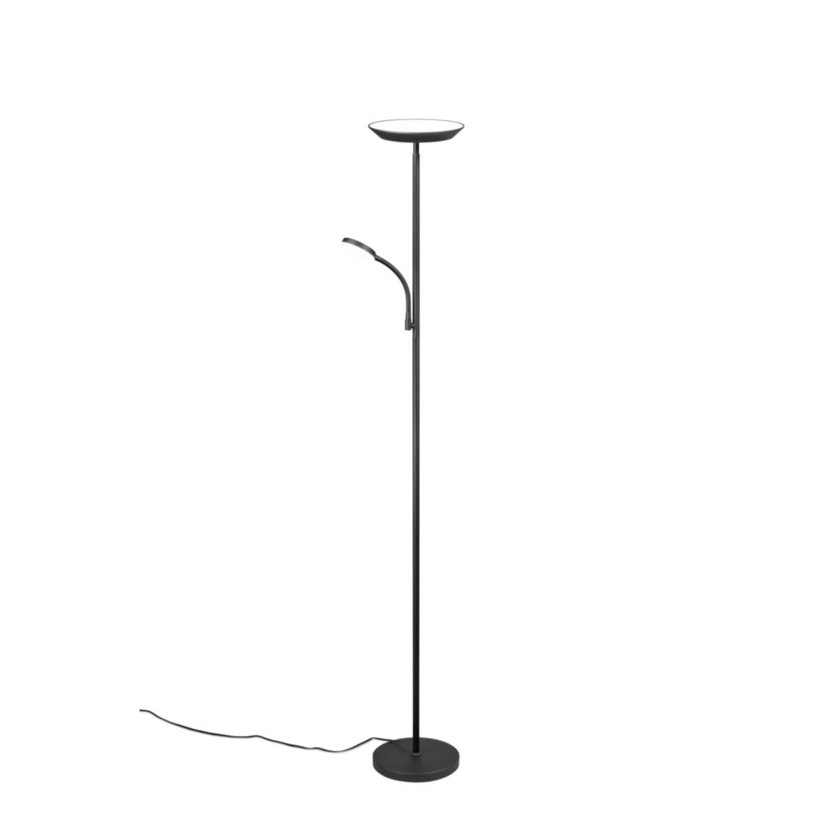 Reality LED Stehleuchte SPECTER schwarz mit Lesearm