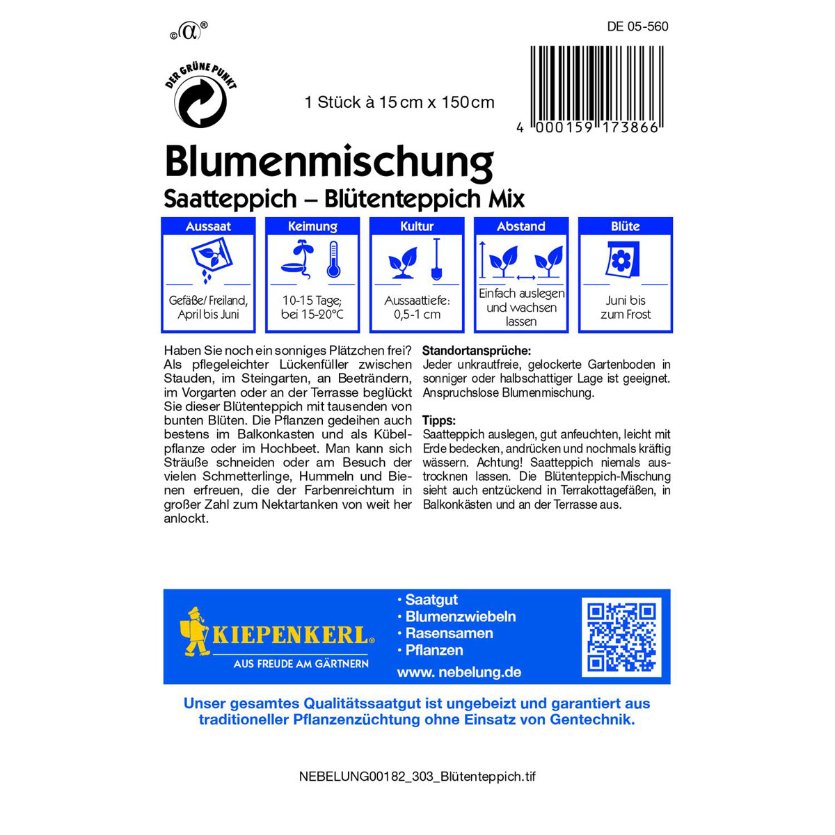 Kiepenkerl Blumenmischung Blütenteppich Mix Saatteppich Bild 3