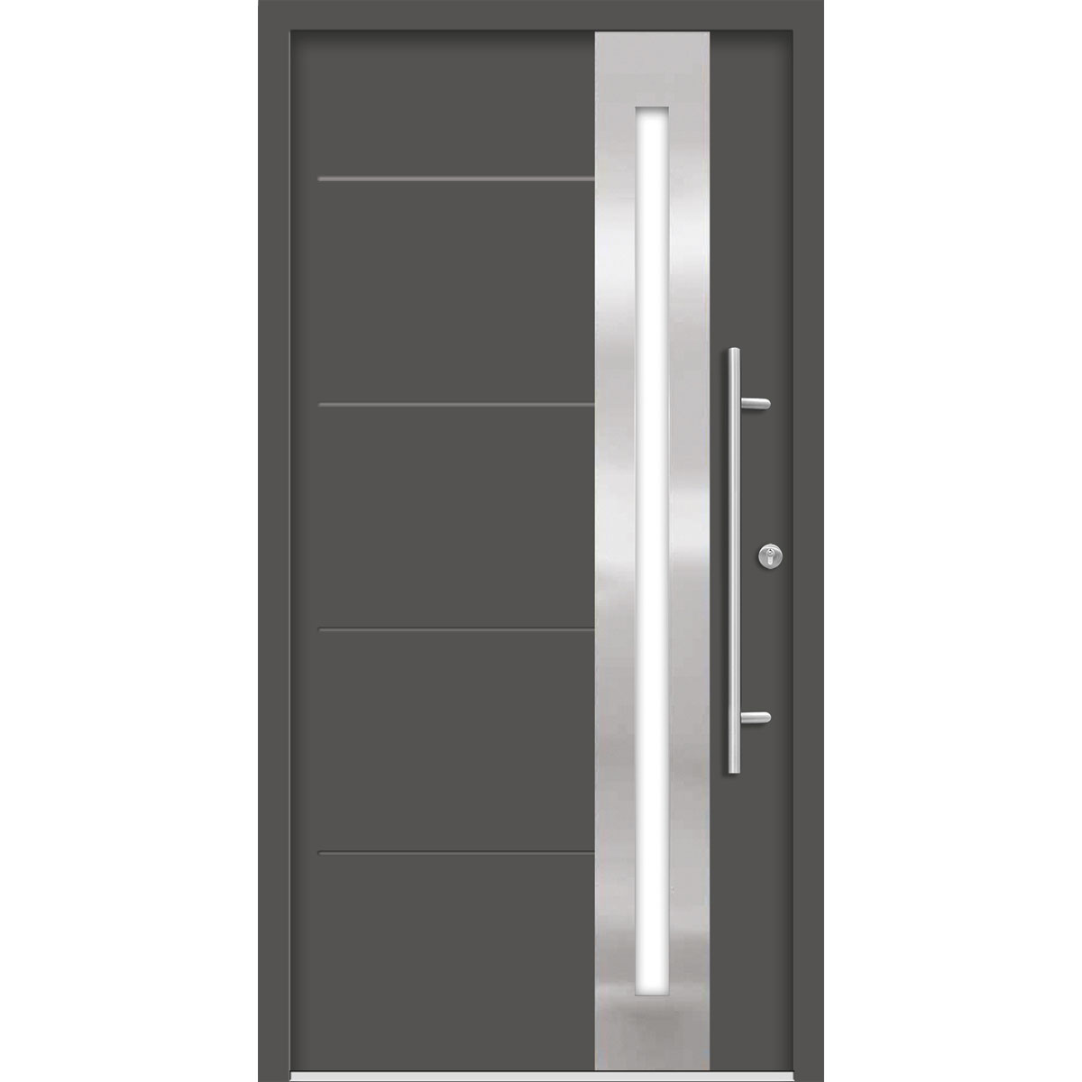 SplenDoor  Premium-Haustür Passivedoor Eksjo energiesparend anthrazit 100 x 200 cm rechts Bild 1