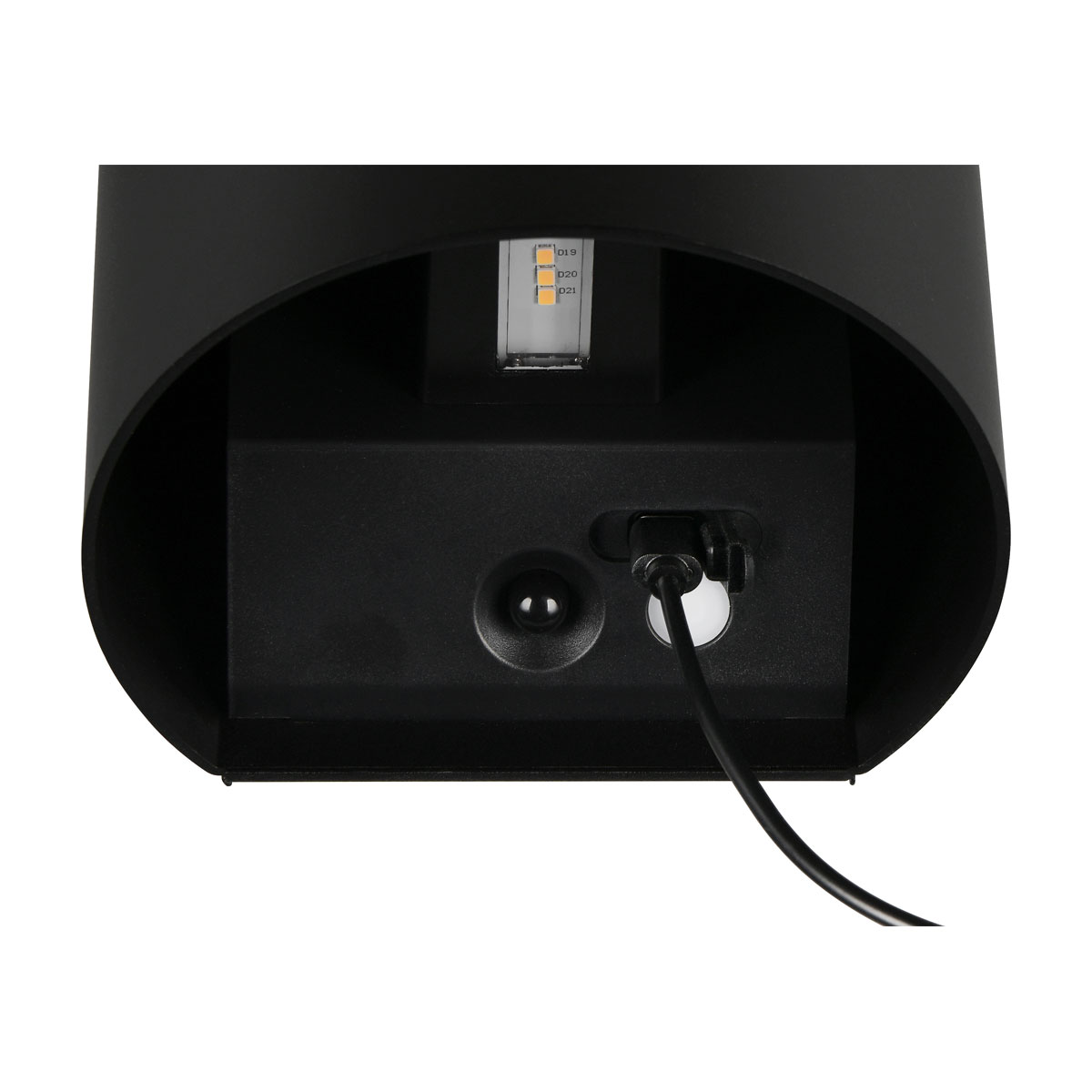 Reality LED Wandleuchte GENIE schwarz halbrund Bild 7