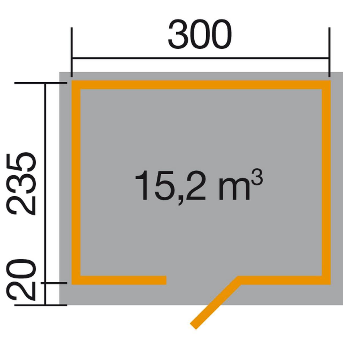 Weka Gartenhaus 260 Größe 1/2 300 x 235 x 260 cm Bild 2