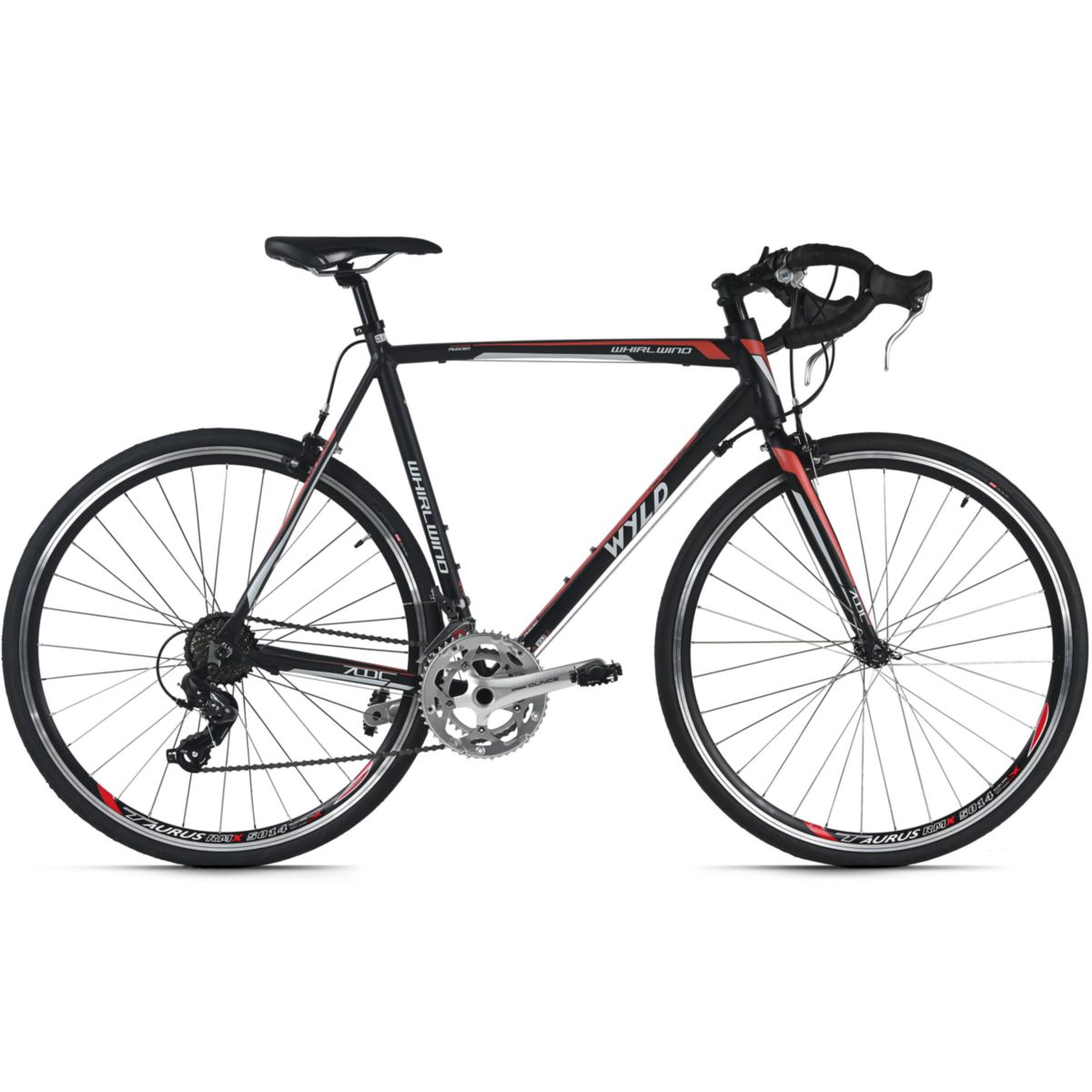 WYLD Rennrad 28'' Whirlwind 50 Schwarz-Rot 14 Gänge RH 58 cm