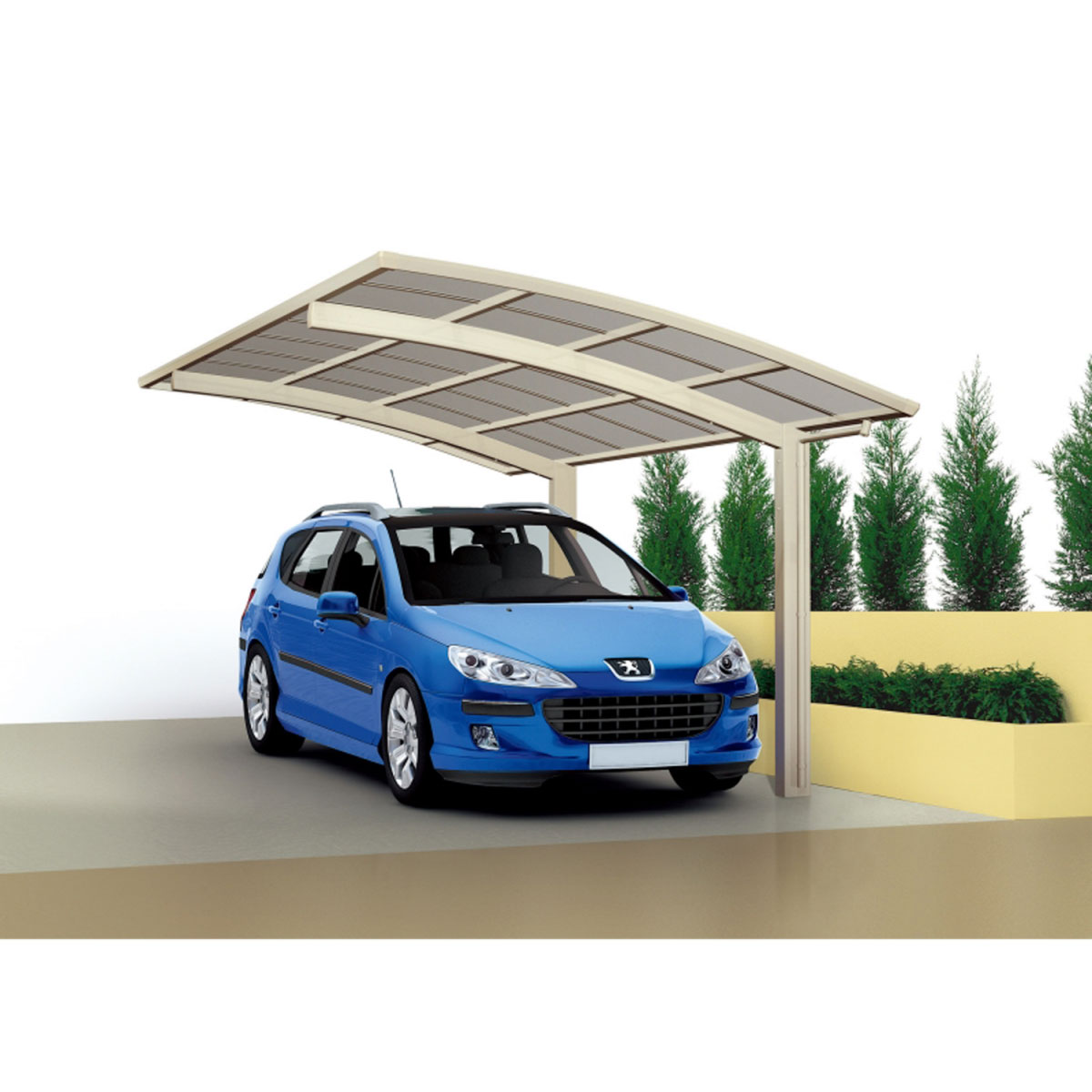 Ximax Carport Alu Portoforte 110 Edelstahl-Look Bild 2