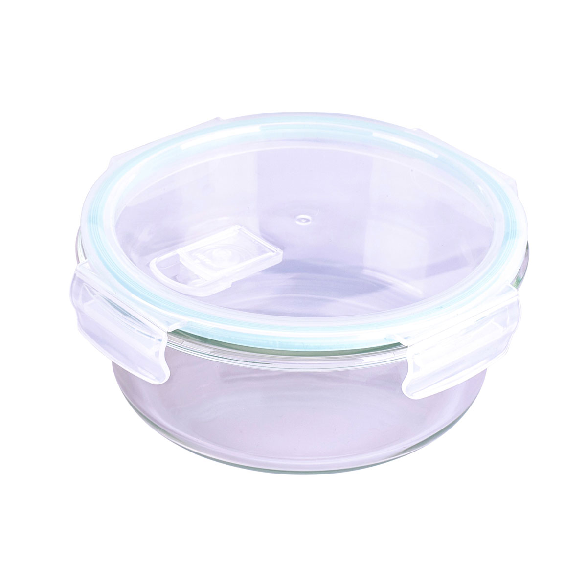 Steuber Glas Frischhaltedose rund mit Mikrowellen Klickdeckel 950ml