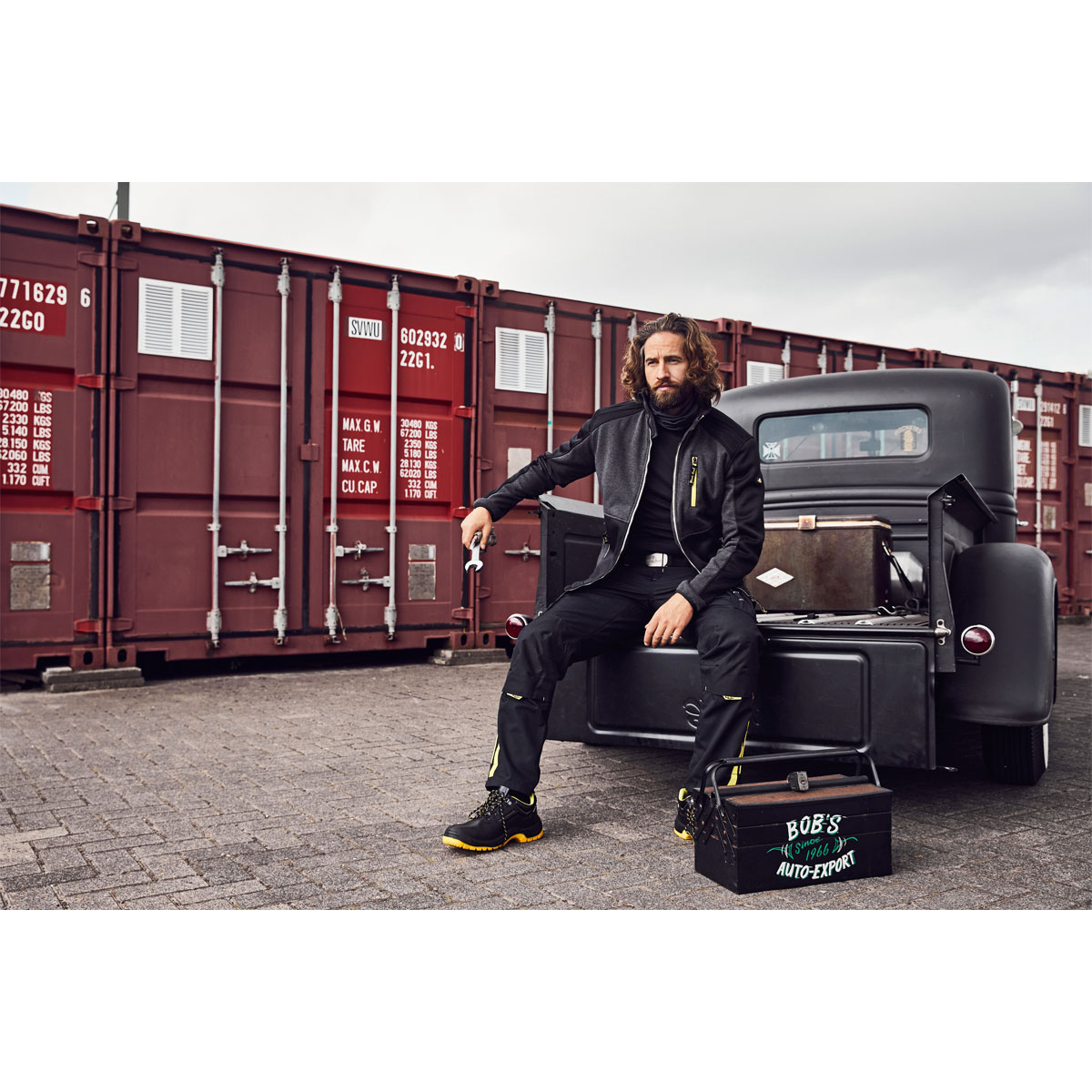 Terrax Workwear Arbeitshose schwarz gelb Gr. 56 Bild 2