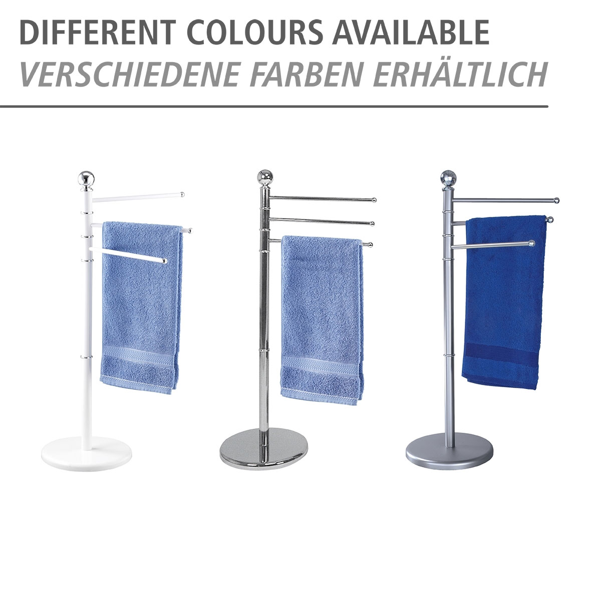 Wenko  Exclusiv Handtuchständer Weiß mit 3 Armen Kleiderständer Bild 5
