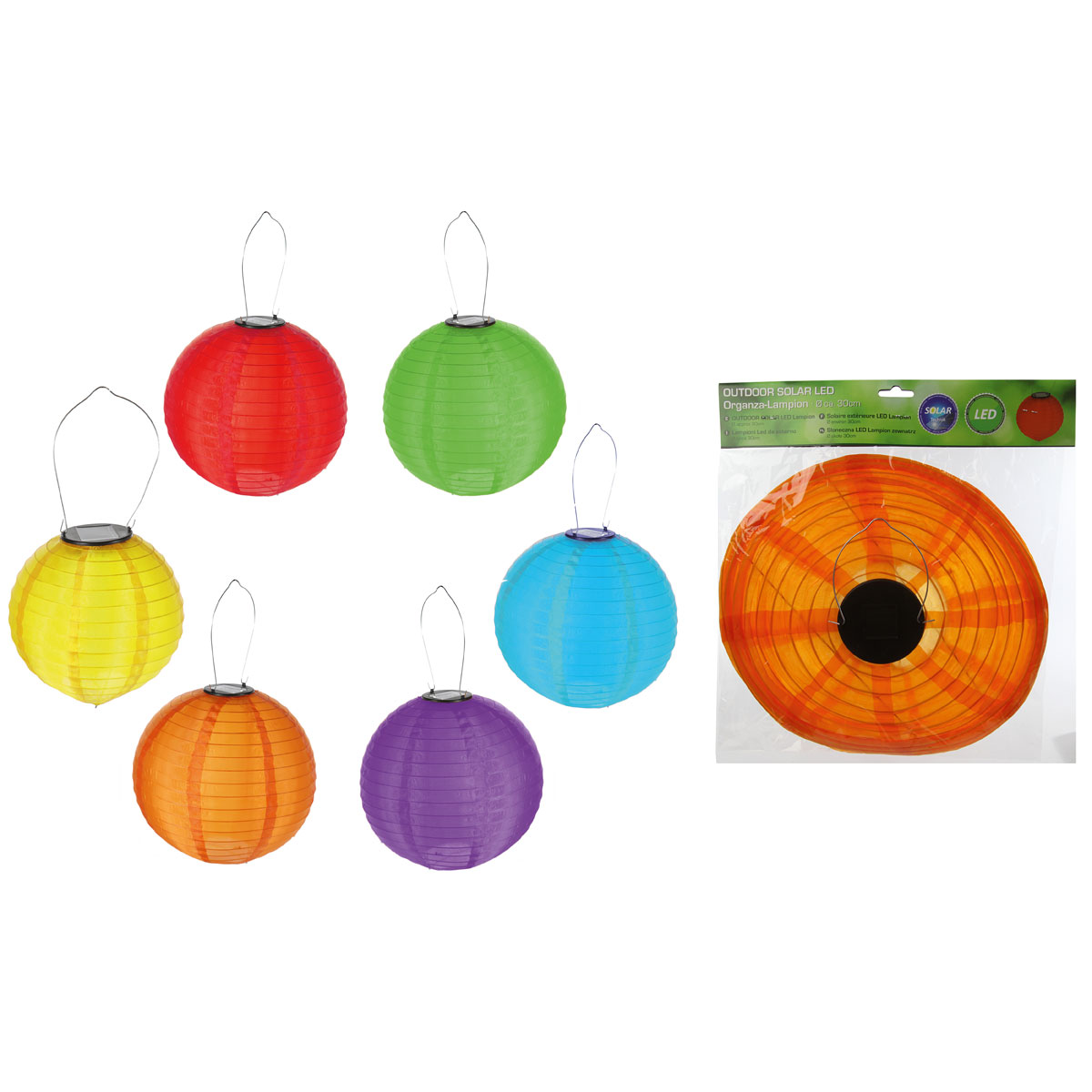 LED-Solar-Lampion Outdoor bunt Bild 1