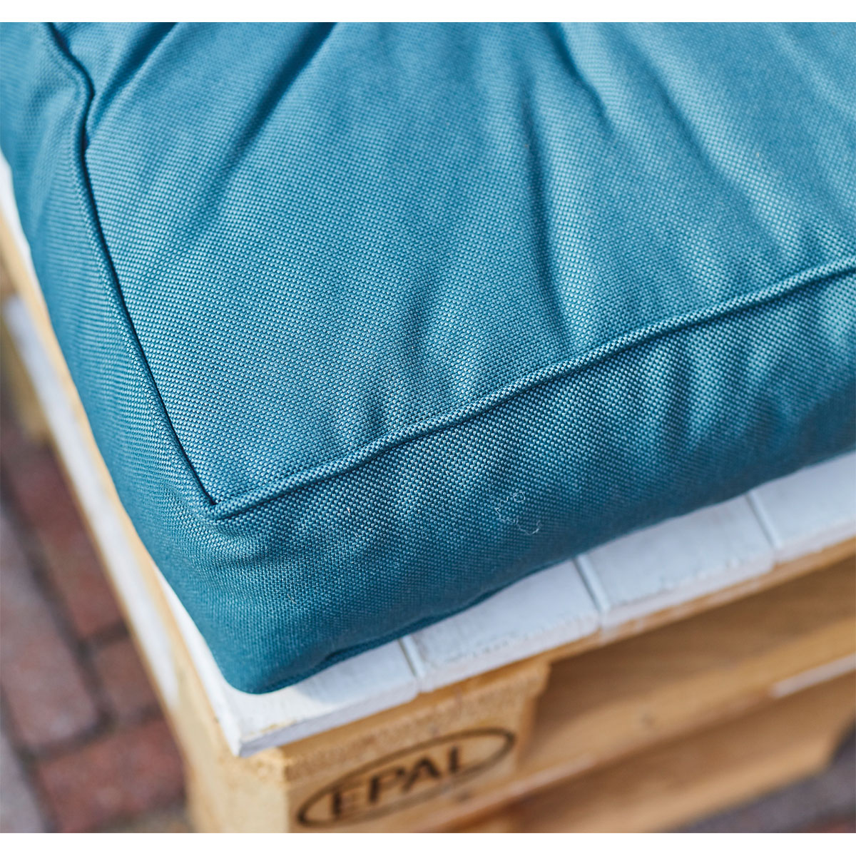 Siena Garden Sitz-/Rückenkissen Almaaz 4-teilig für Euro-Palette petrol Bild 4