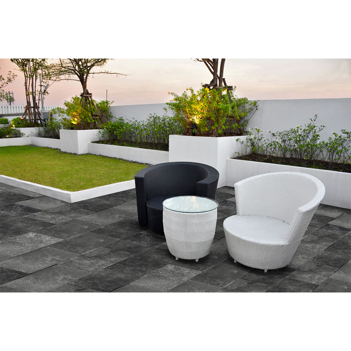 Feinsteinzeug-Platte „No. 1 Tile Antiquus“ Anthrazit 61,4x40,8x2 cm Bild 2