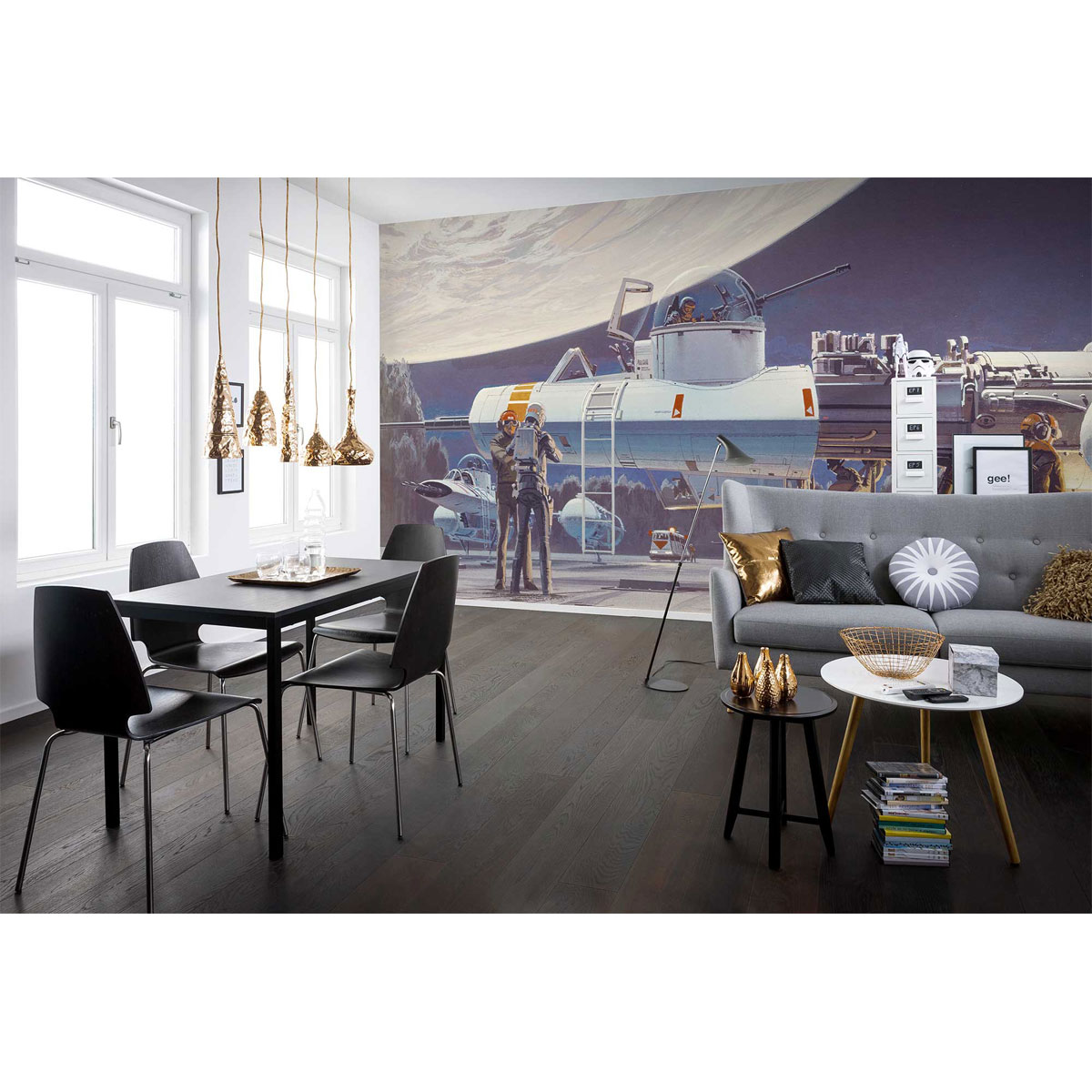 Komar  Vlies Fototapete Star Wars Classic Yavin Hangar 500x250 cm