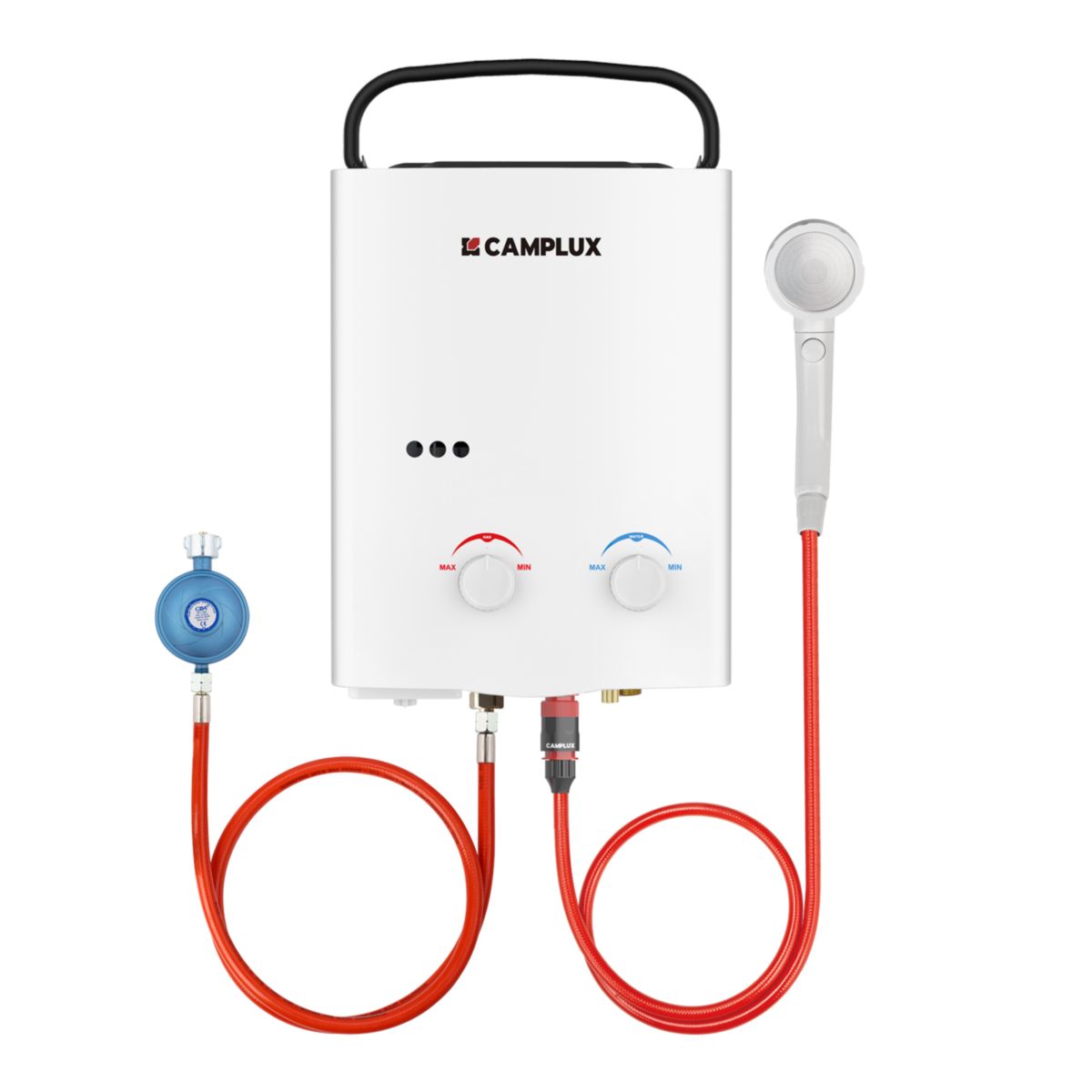 Camplux 5L Tankless Gasdurchlauferhitzer Weiß 50mbar